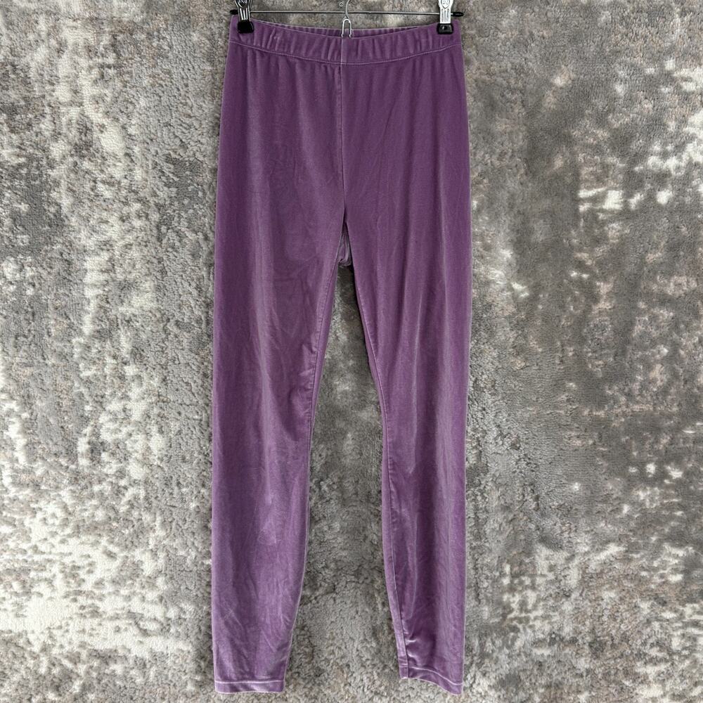 Fabletics Size S Minimalist Velvet Casual Pants Purple Pull On Stretch